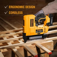WORKSITE 2-In-1 Brad Nailer Stapler 18 Gauge Battery Powered Portable Nail Gun Compatible with 3/4 WORKSITE 2-In-1 Brad Nailer Stapler 18 Gauge Battery Powered Portable Nail Gun Compatible with 3/4
